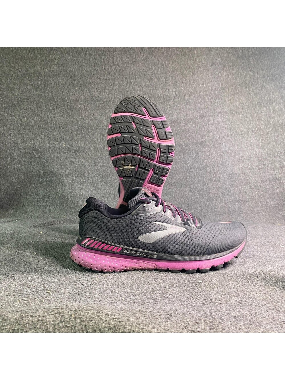 Brooks Adrenaline GTS 20 Shoes Womens Size 9 Black Pink Sneakers 1202961B062